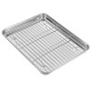 Baking Pan Nonstick 2 Pieces/Set Rectangular Baking Tray Stainless Steel