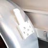 The Drive Wheel Chocks Set (2 Pieces) with Holder, White,