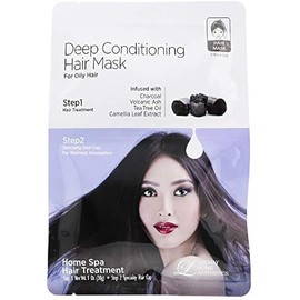 Deep Conditioning Hair Mask for Oily Hair-Infused with Charcoal, Volcanic Ash, Tea Tree Oil-Help Balance Oil, Soothes the Scalp and Encourages Hair Growth, 1 oz (Pack of 3)
