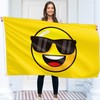 Yellow Smiley Flag - Funny Flag - Smiley Face Sunglasses