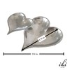 Dos corazones entrelazada Bandeja para servir con textura Aluminio 30,5