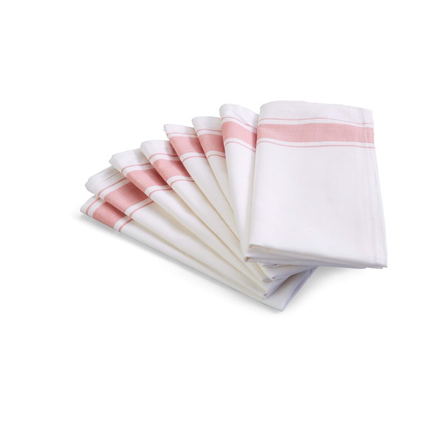 Kozy Kitchen Bistro Stripe Napkins, 100% Cotton 20-Inch by 20-Inch