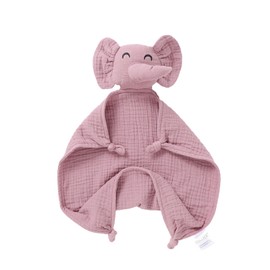 okdiy Organic Elephant Loveys for Babies,Muslin Baby Security Blankets for Babies,Soft Elephant Baby Snuggle Animals for Newborn,Newborn Baby Gift,Baby Gift for Boys and Girls (Violet)