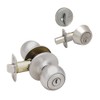 Designers Impressions Ashland Design Satin Nickel Entry Knob with Matching