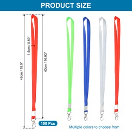 PATIKIL 48cm Lanyards Bulk, 100pcs Badge Lanyard for ID Badges Teacher Lanyards Durable Neck Lanyard with Clip for ID Card Badges Keys Name Tag Wallet Cruise Phone, Red