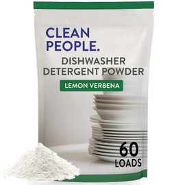 The Clean People Dishwasher Detergent Powder | Cuts Grease and Rinses Sparkling Clean | Residue-Free (30 Ounce, Lemon Verbena)