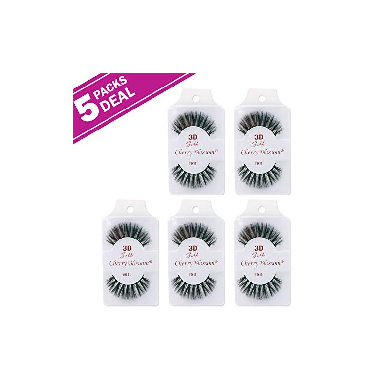 Cherry Blossom 3D Eyelashes (5 Pack of Silk 911)