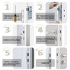 Bwintech 1 x Satin Nickel Bathroom Lock 7250 Mortice Lock