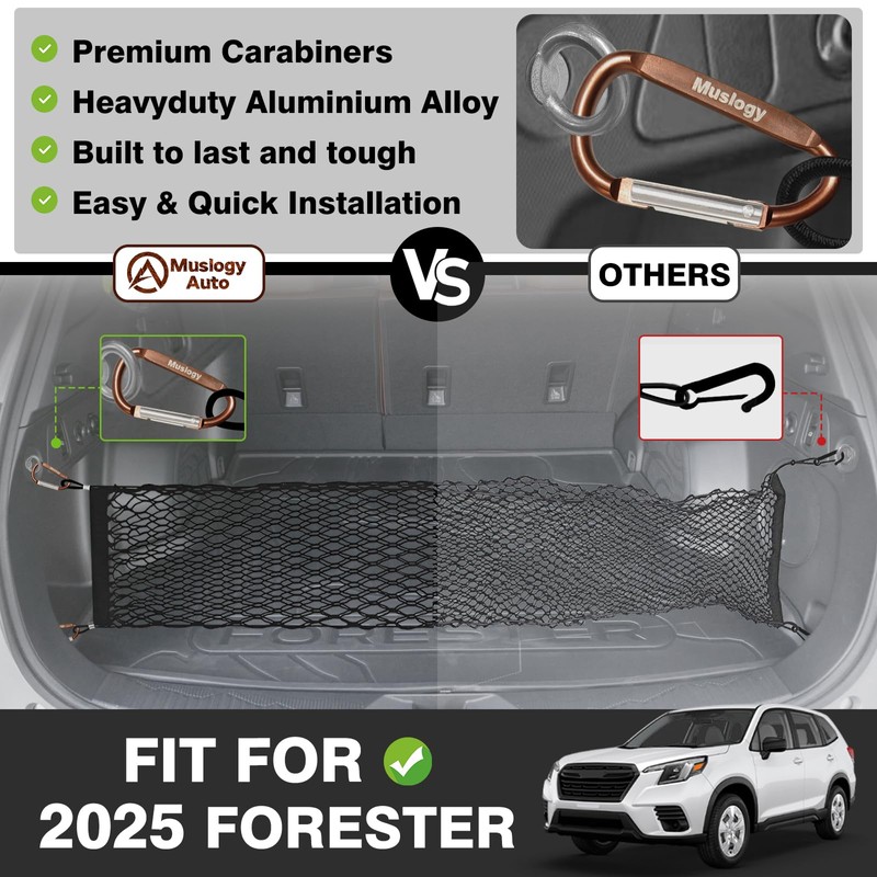 Muslogy Envelope Style Rear Trunk Mesh Cargo Net Compatible with