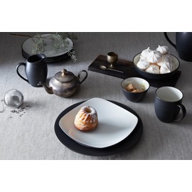 Noritake 4-Piece Colorwave Square Place Setting, Graphite