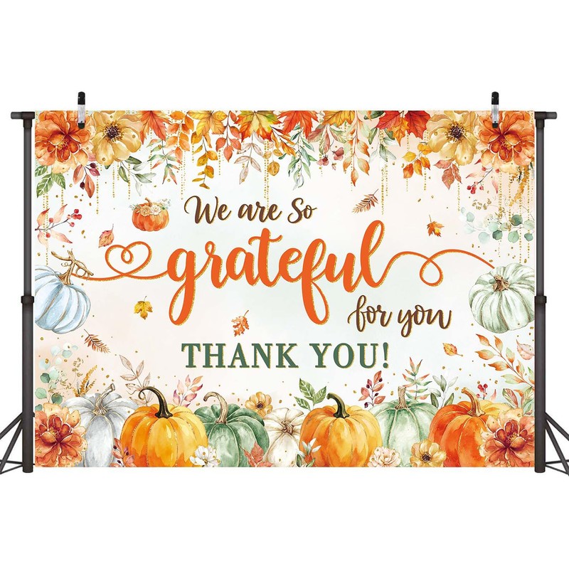 Grateful Thanksgiving Backdrop 8x6FT We are So Grateful for You