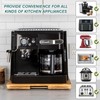 ANBOXIT Appliance Slider, Wooden Sliding Tray for Coffee Maker, Coffee