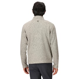 MARMOT Men's Drop Line Full Zip Sweater Knit Jacket, Birch Bark Heather, Medium