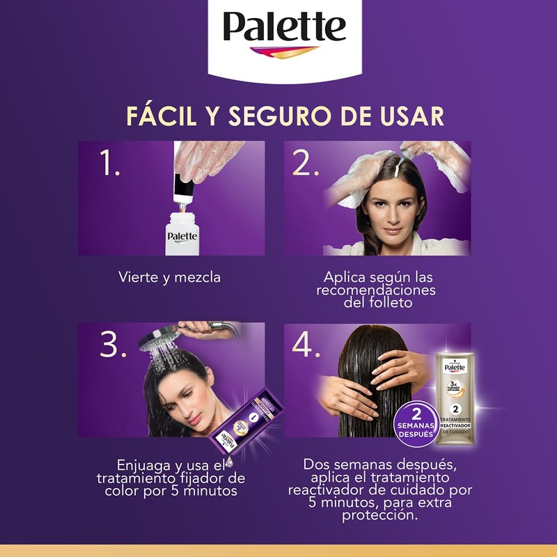 Palette Tinte para cabello Color Creme Rubio Cobrizo Oscuro 6-78,