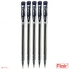 5 x 0.5mm FLAIR Hydra BLUE Gel Pens Easy Grip