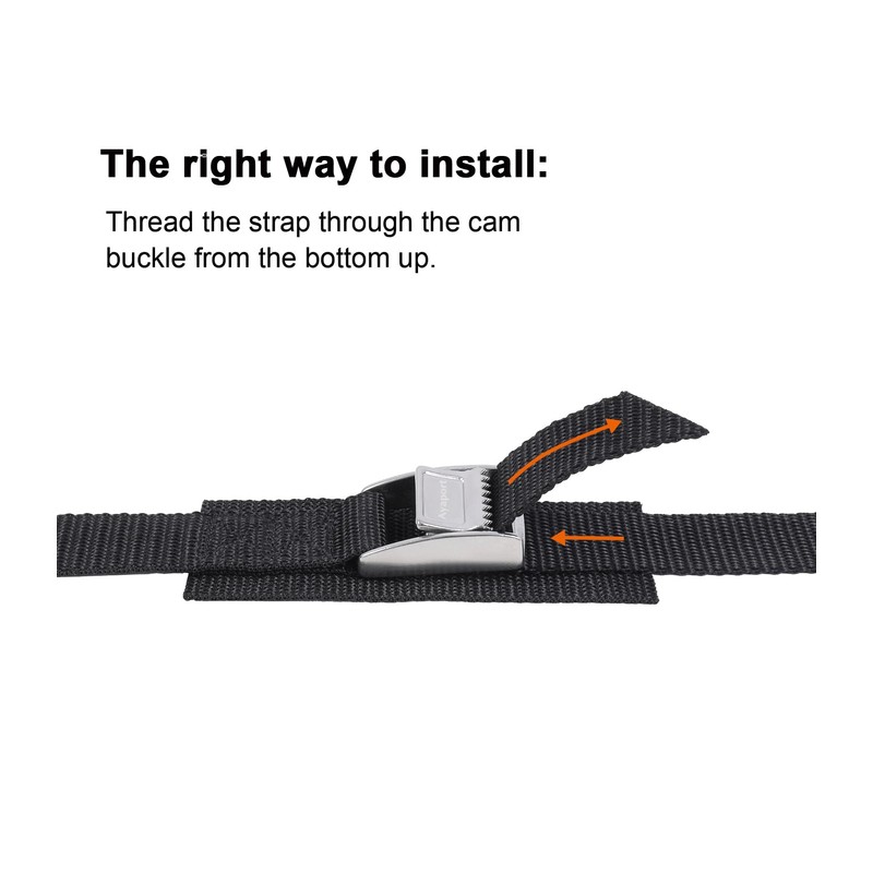 Ayaport Lashing Strap Tie Down Straps Cam Buckle Straps 12ft