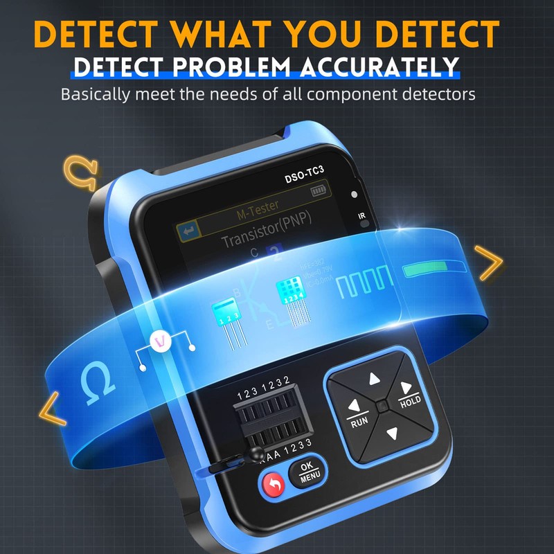DSO TC3 Osciloscopio Digital Transistor Tester Medidor LCR 3 en