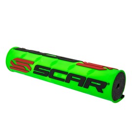 SCAR Round handlebar bar pad for crossbar Motocross ATV Motorcycle Dirtbike Enduro Supermoto - Green Fluo