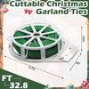 SATINIOR 32.8 ft Christmas Garland Ties with Cutter Green Twist