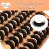 Mink Lashes Fluffy 20 Pairs False Eyelashes 18mm Dramatic 3D
