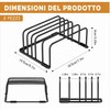 Dexpally 2 Pezzi Porta Taglieri Da Cucina in Metallo, Supporto