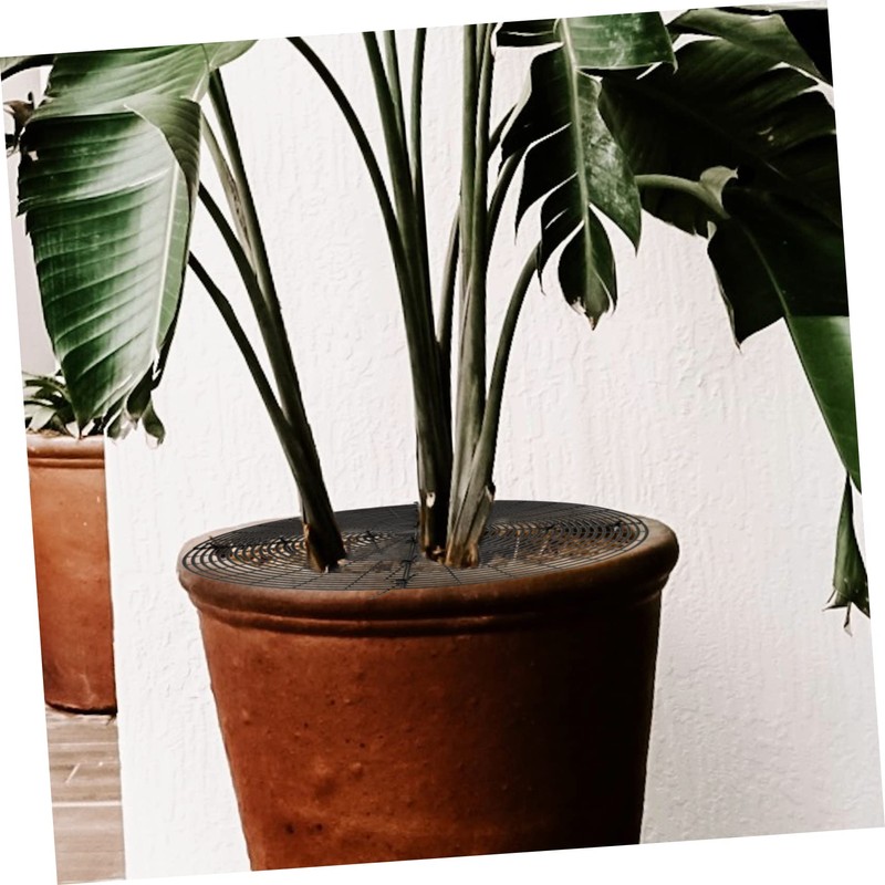NOLITOY Flowerpot Protective Mesh Cover Cuttable for Planters Prevents Digging