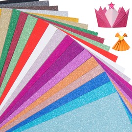 20 Colors 50 Sheets Glitter Cardstock,Cardstock Paper,Premium Sparkly Cricut Cardstocks,A5 Glitter Paper for Arts Crafts,Card Making, Scrapbook Supplies for DIY Project