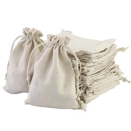 20Pcs Burlap Bags, Hessian Bags 13 x 18cm (5 x 7 inch) Reusable Fabric Bags Small Canvas Drawstring Bags Cotton Muslin Bags Vintage Mesh Jewellery Favour Bags, Small Cotton Drawstring Bags