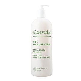 Aloevida Gel de Aloe Vera con Aguacate 97% Aloe Vera Orgánico 1 L