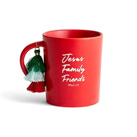 DaySpring - Jesus Family Friends - 12 Ounce Ceramic Mug, Red (J8286)