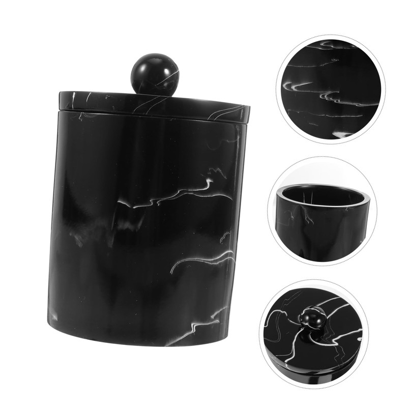 Gatuida Luxury Craft Storage Box Marble Vein Toothpick and Cotton
