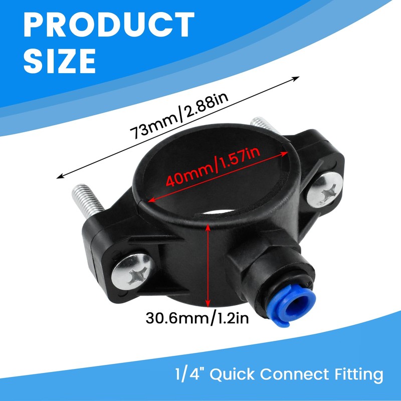 SDTC Tech 2-Pack Drain Saddle Valve with 1/4" Quick Connect