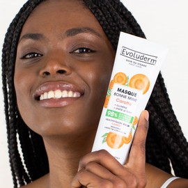 EVOLUDERM Carrot Mask 150ml 98% Natural Origin Vegan Made in France