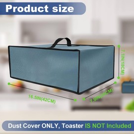 NUENSS-ROR Toaster Cover Waterproof Heat-Resistant Dustproof Protective Case Heavy Duty Cover for Mueller UltraToast Toaster 4 Slice MT-110ss/Elite Gourmet ECT-3100 Long Slot 4 Slice