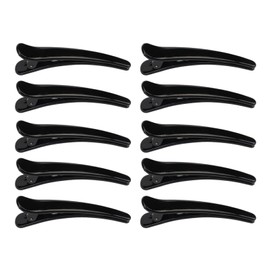 AYNKH 10 Pcs Hair Sectioning Clips, Non Slip No-Trace Bright Surface Duckbill Clip, Plastic Hairdresser Clips, for Styling Sectioning in Barber Shop Household, Unisex