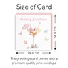 Hunts England - Pink Cocktail And Butterflies Wedding Acceptance Card