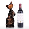 Tooarts Cat Shape Wine Holder Wine Shelf Metal Sculpture Practical