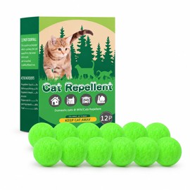 12-Pack Scent-Based Cat Deterrent Balls for Yard and Garden – Place-Around Outdoor Animal Repellent
