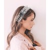 TEBIEKOY Ruffled Headband for Women Non Slip Fashion Flounce Headbands
