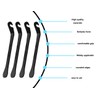 Lhbwhiz Pack of 4 Bicycle Tyre Levers, Ergonomic Bicycle Tyre
