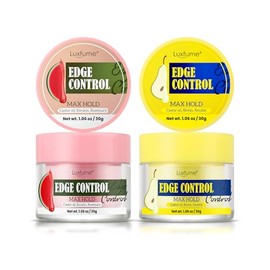 Gel Para El Control De Bordes(Paquete De 2), Fijación Fuerte, Brillo Y Peinado, Sin Residuos, Fórmula No Grasa Para Bordes Suaves, Para Todo Tipo De Cabello, Aroma A Sandía Y Pera(2 Unidades