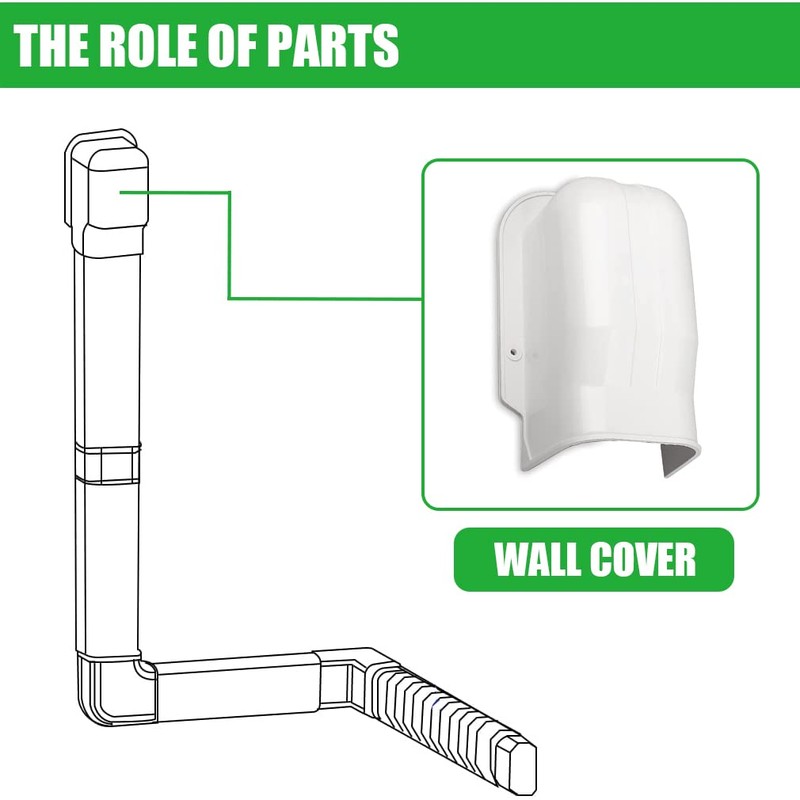 4'' Width Entry Wall Cover, Mini-Split Line Set Cover Accessories