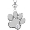 Goldene Hufeisen For You Necklace with Heart Paw Pendant 925