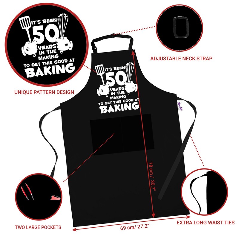 Women's 50th Birthday Gift Baking Apron - It's Been 50