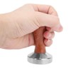 51mm Stainless Steel Coffee Tamper Wooden Handle Coffee Powder Hammer