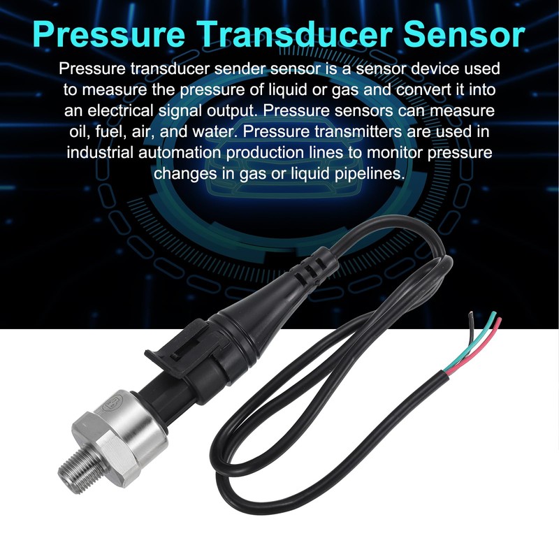 MECCANIXITY Pressure Transducer Sender Sensor with Connector, 1/8" NPT 100