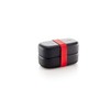 Lékué Hermetic Lunch Box for Food with Cutlery, Polypropylene, Black,