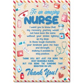 BlinkWishes Nurses Day Greeting Card, Heartfelt Thank You Note for Nurses, 5x7 Inches Greeting Card, Blank Inside, Nursing Graduation Congratulations Card with Envelope and Seal
