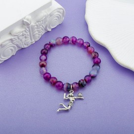 MollyQueen Volleyball Bracelet Volleyball Gifts for Women Volleyball Jewelry Gifts for Volleyball Players Volleyball Gifts for Players (Purple Volleyball Gifts)