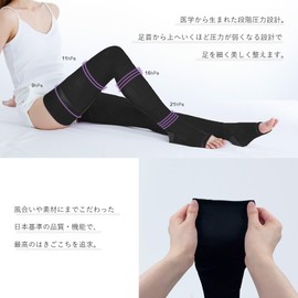 Slim Walk Compression Socks Beautiful Legs Super Long ML Black Sleeping Compression Socks AskDoctors